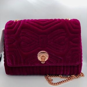 Brand NewTED BAKER Quilted Velvet crossbody purse.
